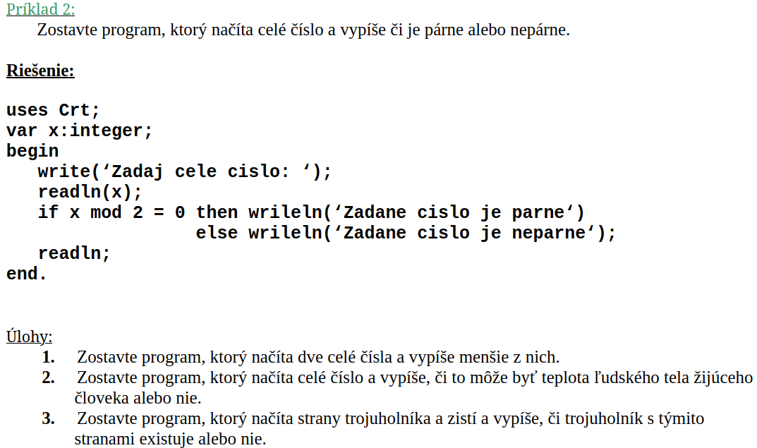 Úloha Pascal